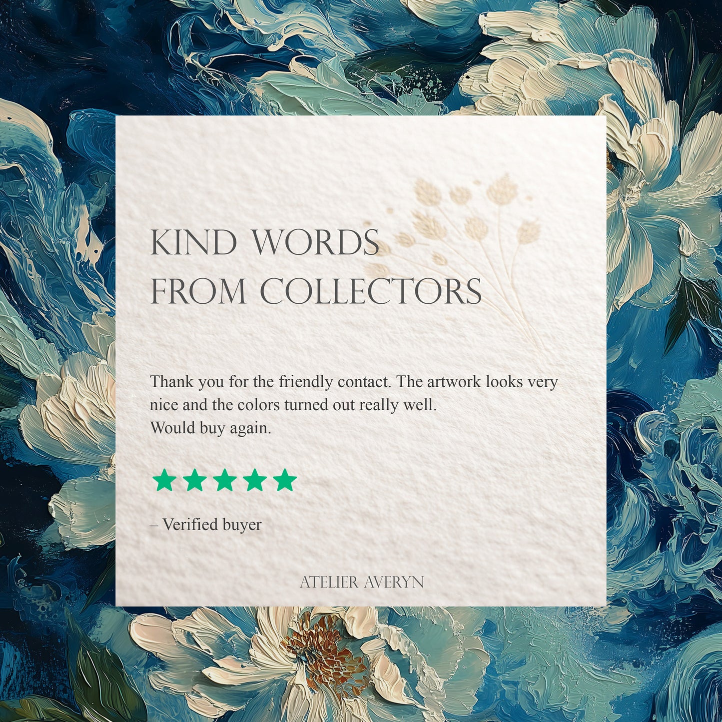 Ocean Inspired Flower Print