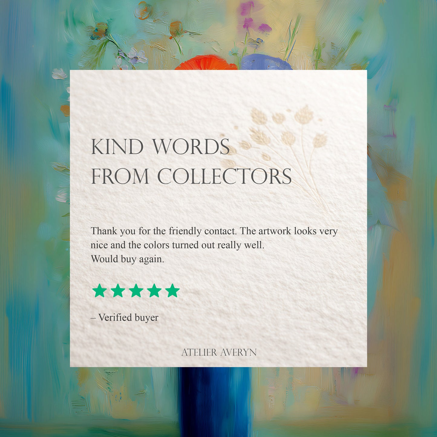 Colorful Floral Vase Painting Print