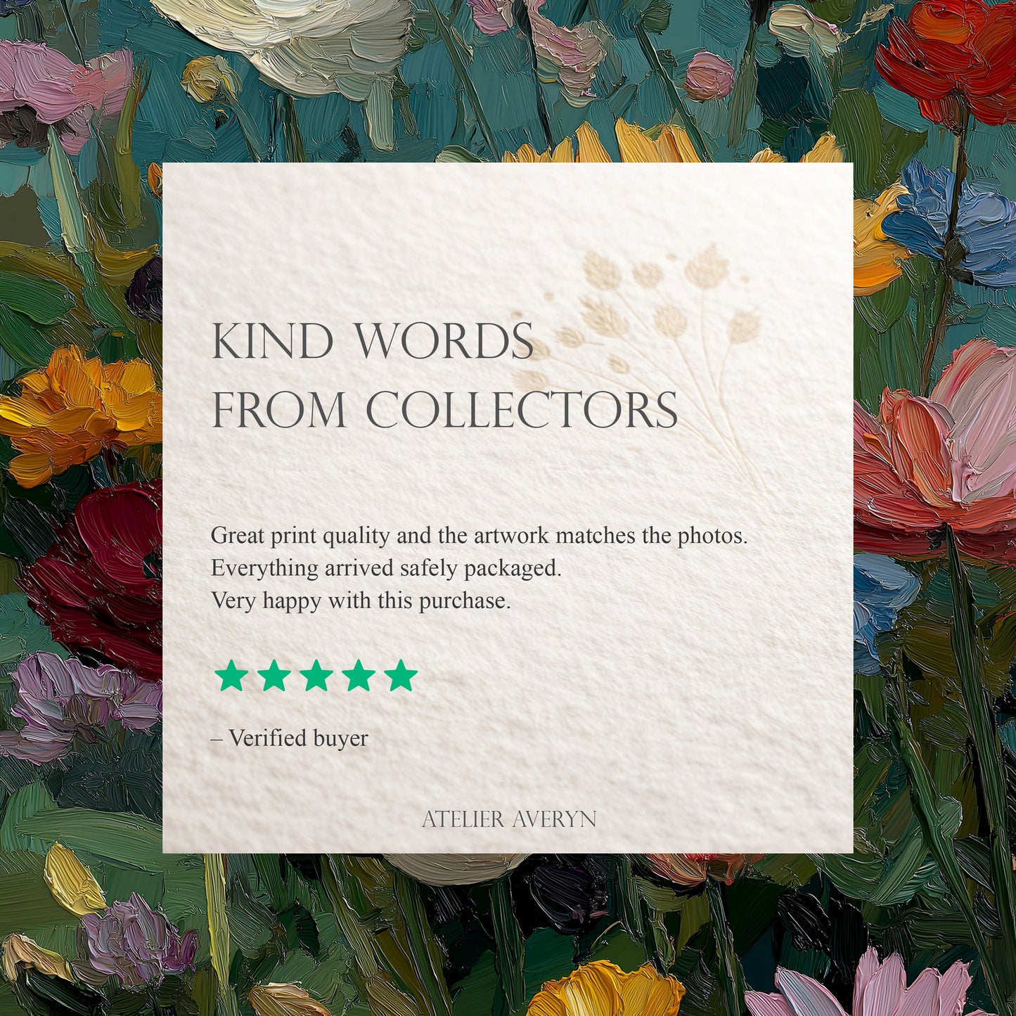 Floral Meadow Garden Painting Print