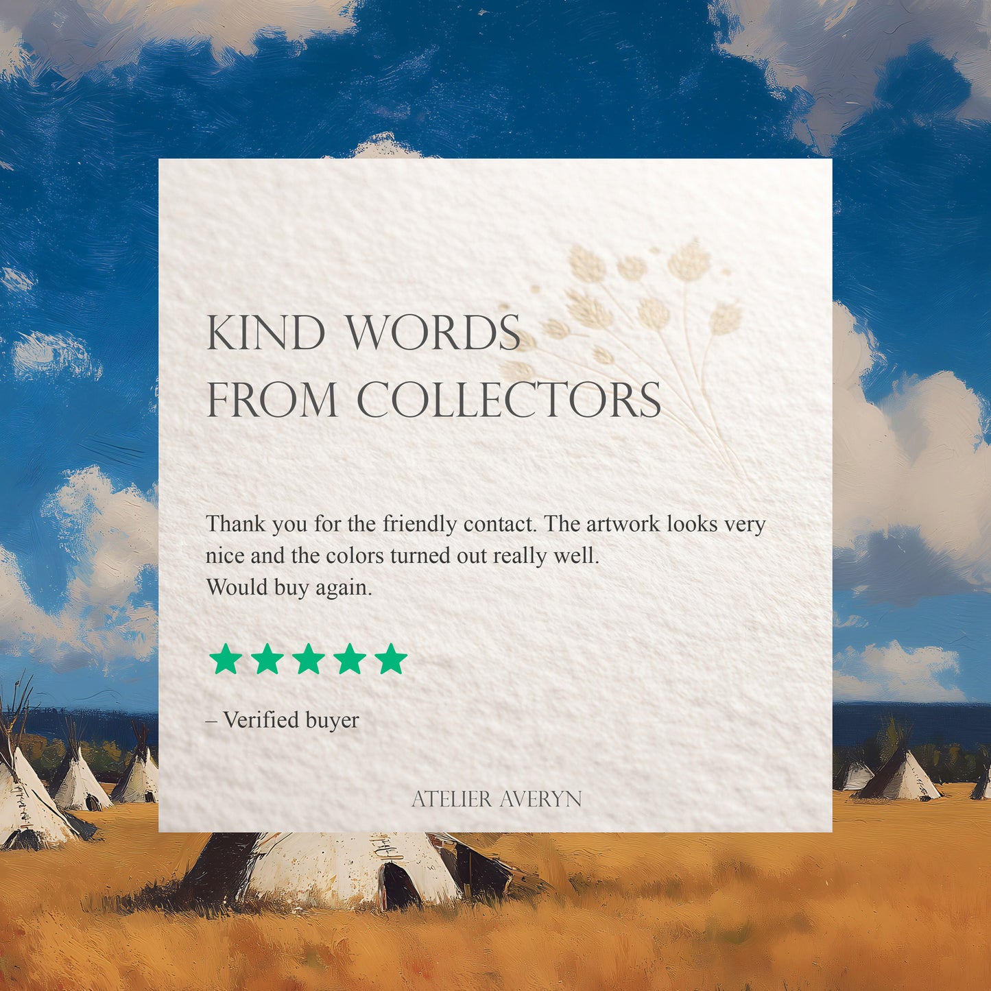 Modern Tipi Landscape Artwork Canvas Print