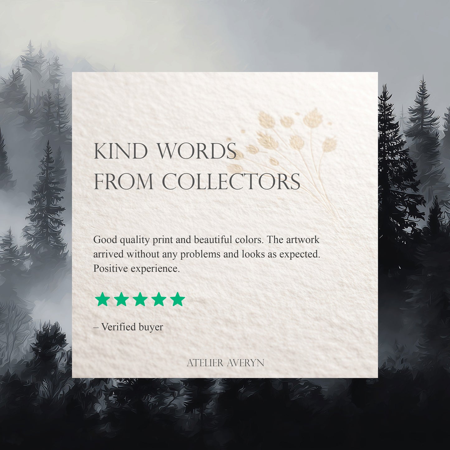 Misty Forest Landscape Print