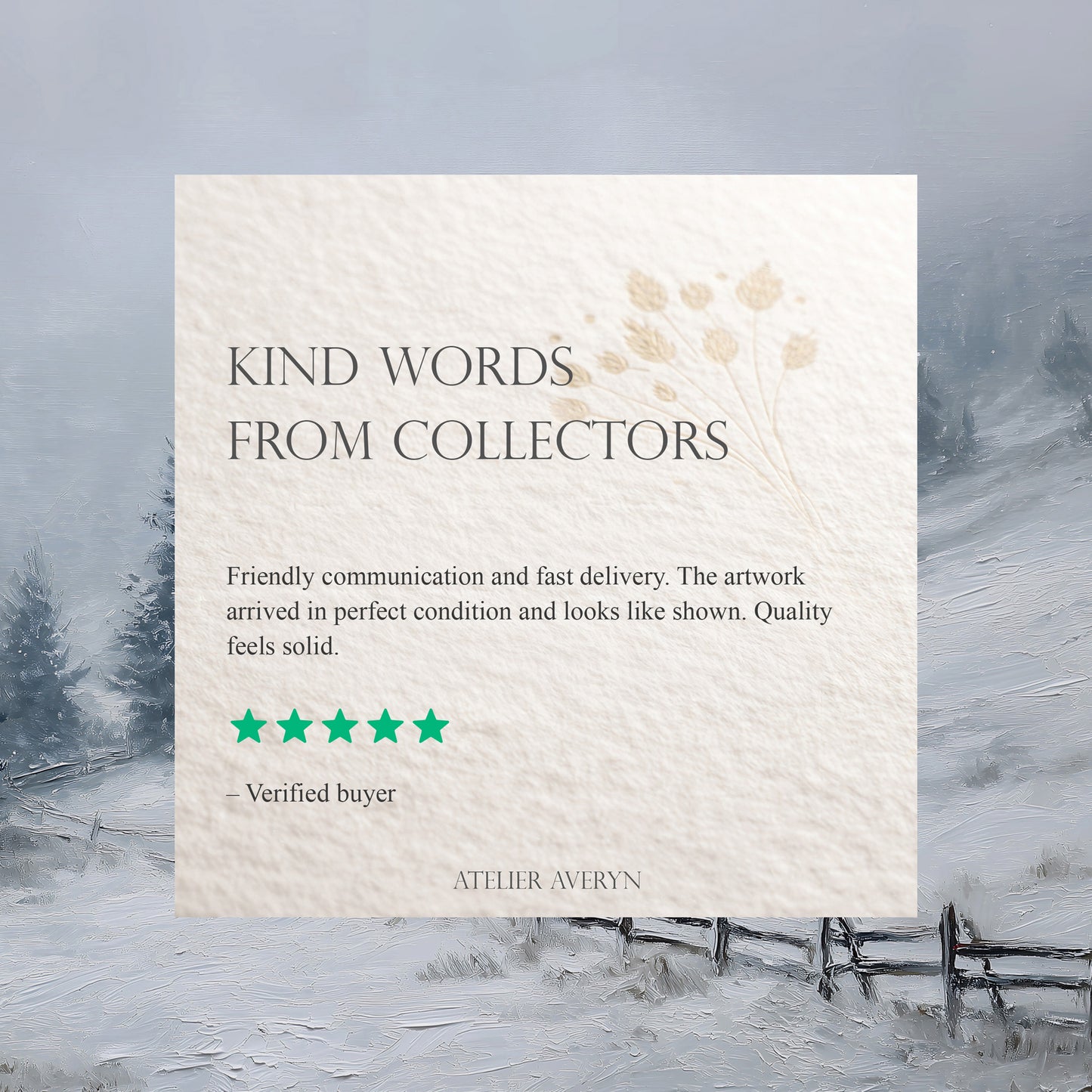 Winter Forest Landscape Scene Print