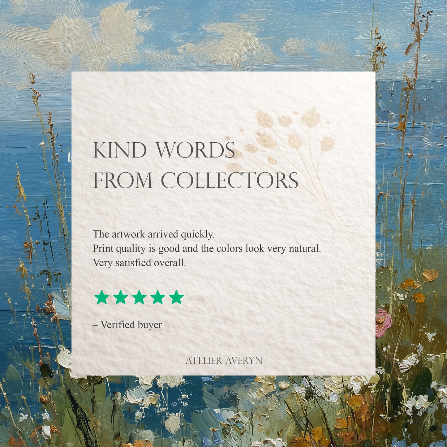 Flowers Seaside Painting Print