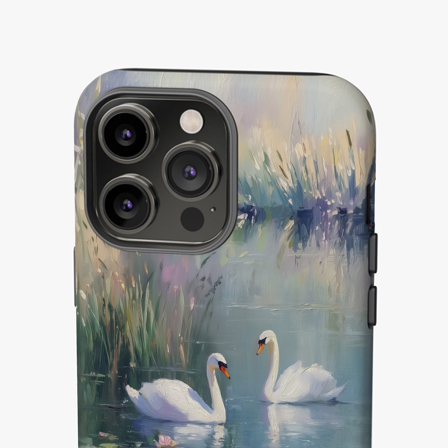 MYSTBIT ART | Swan Serenade iPhone Case-MYSTBIT ART