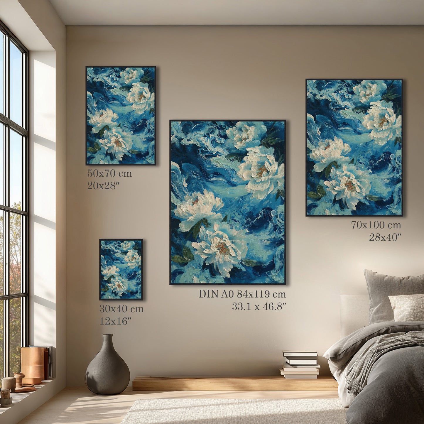 Ocean Inspired Flower Print