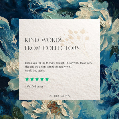 Ocean Inspired Flower Art Canvas Print