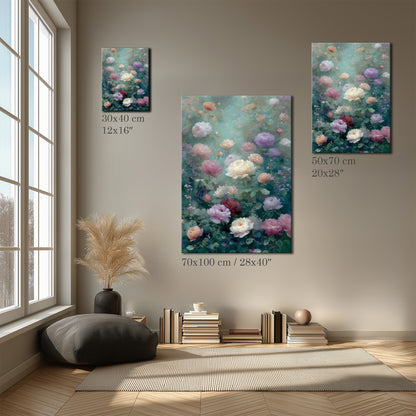 Romantic Pastel Flower Dream Canvas Print