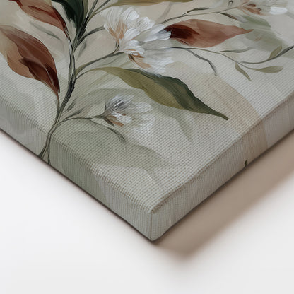 Minimal Leaf Illustration Canvas Print