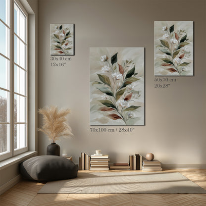 Minimal Leaf Illustration Canvas Print