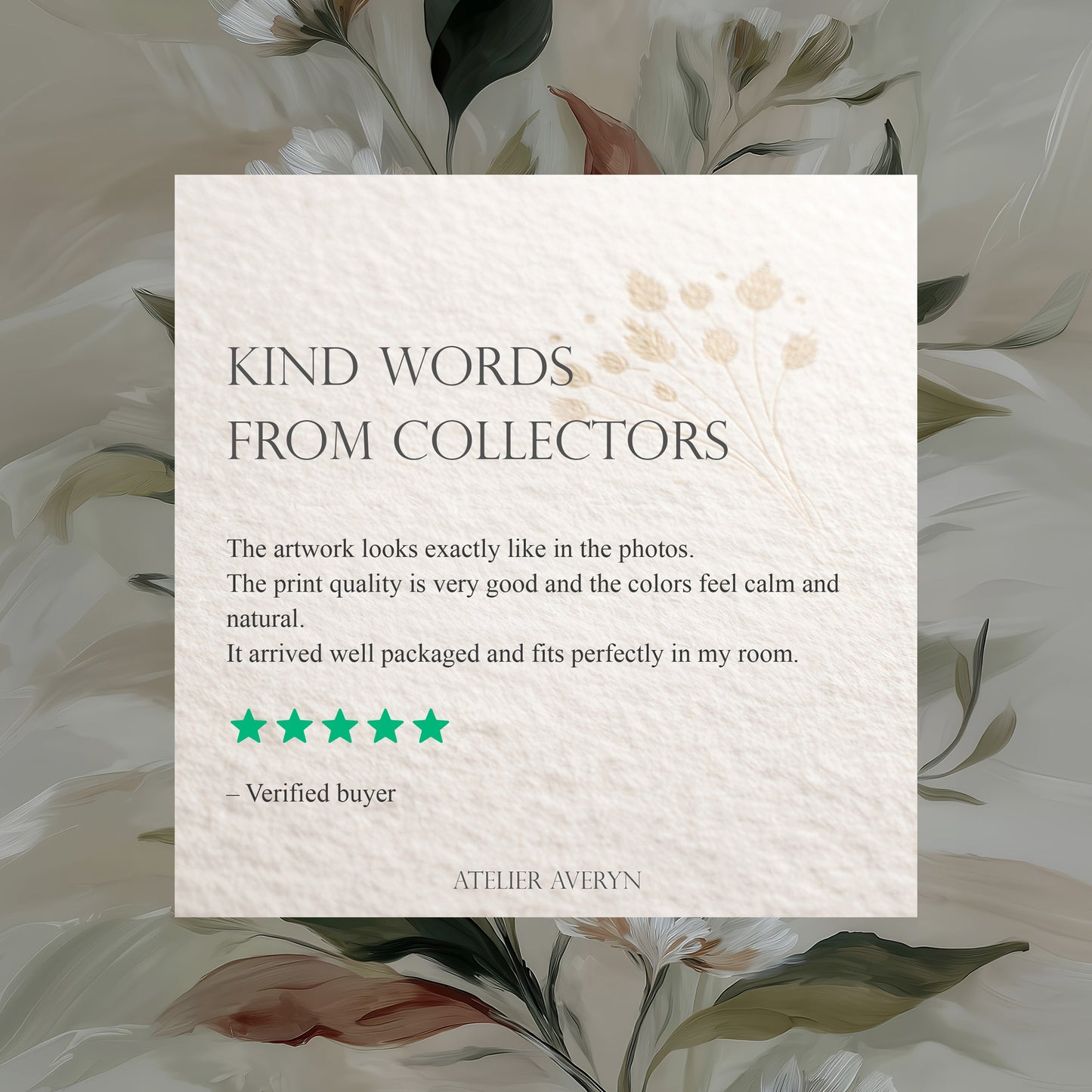 Minimal Leaf Illustration Canvas Print