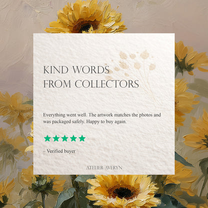 Sunlit Sunflower Oil Painting Print