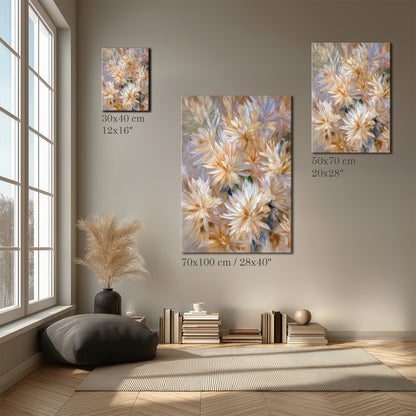 Neutral Flower Artwork Canvas Print