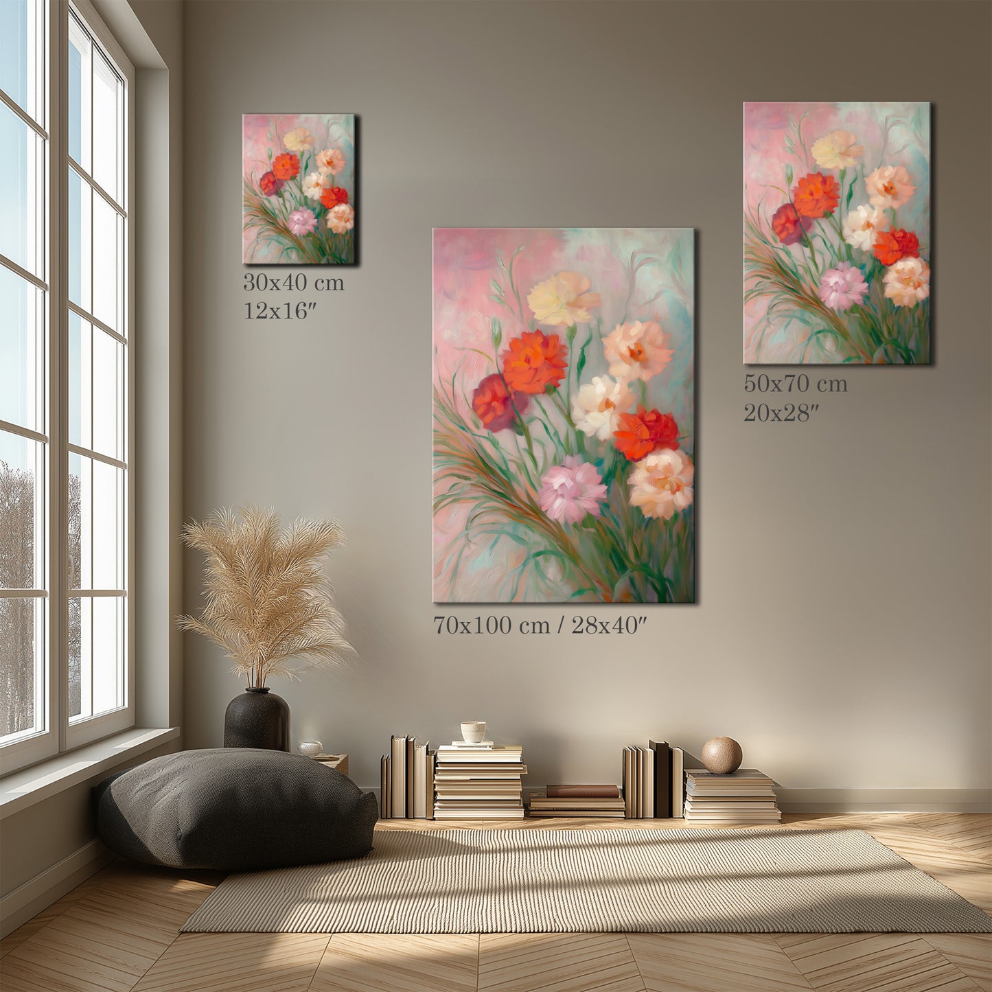 Pastel Garden Art Canvas Print