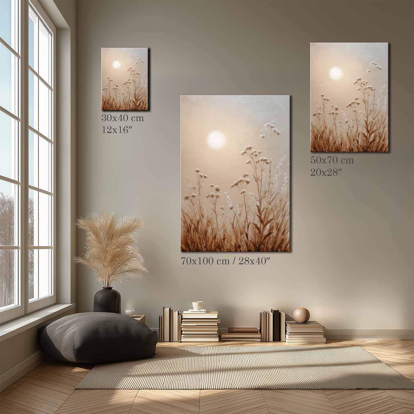 Minimal Grass Landscape Canvas Print