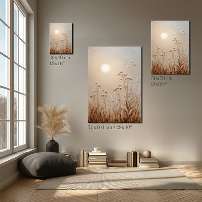 Minimal Grass Landscape Canvas Print