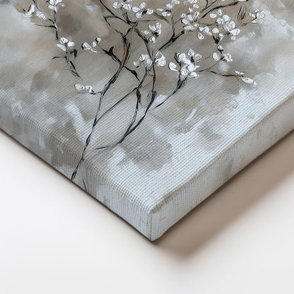 Soft Botanical Blossom Painting Canvas Print