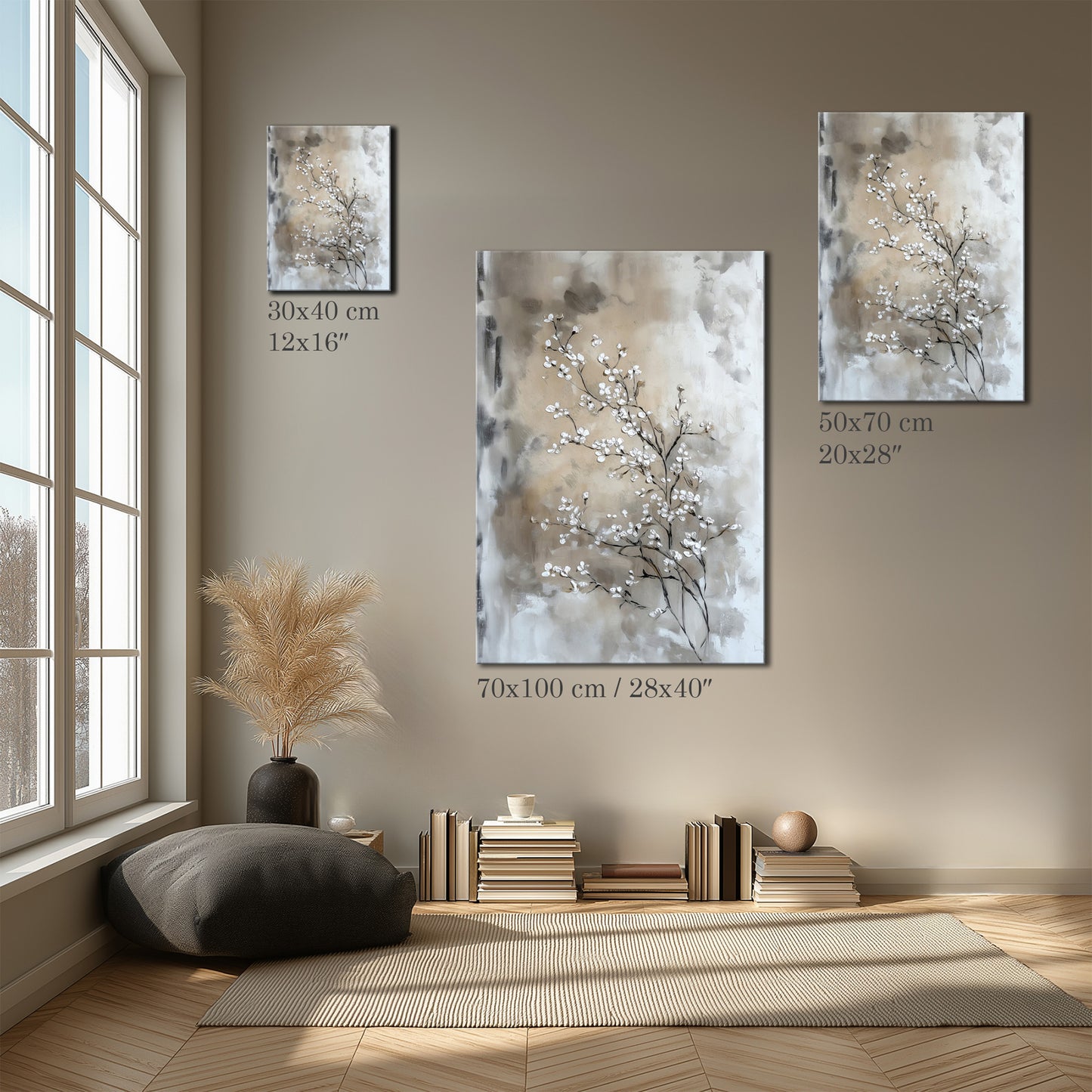 Soft Botanical Blossom Painting Canvas Print
