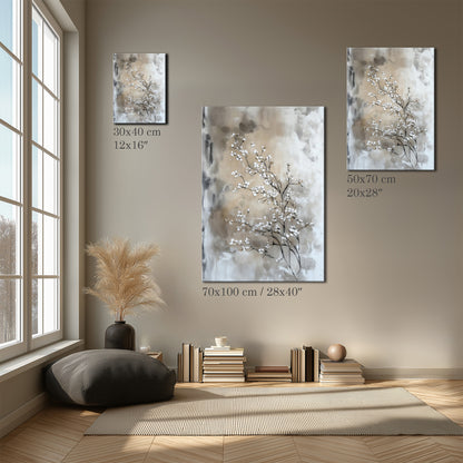 Soft Botanical Blossom Painting Canvas Print