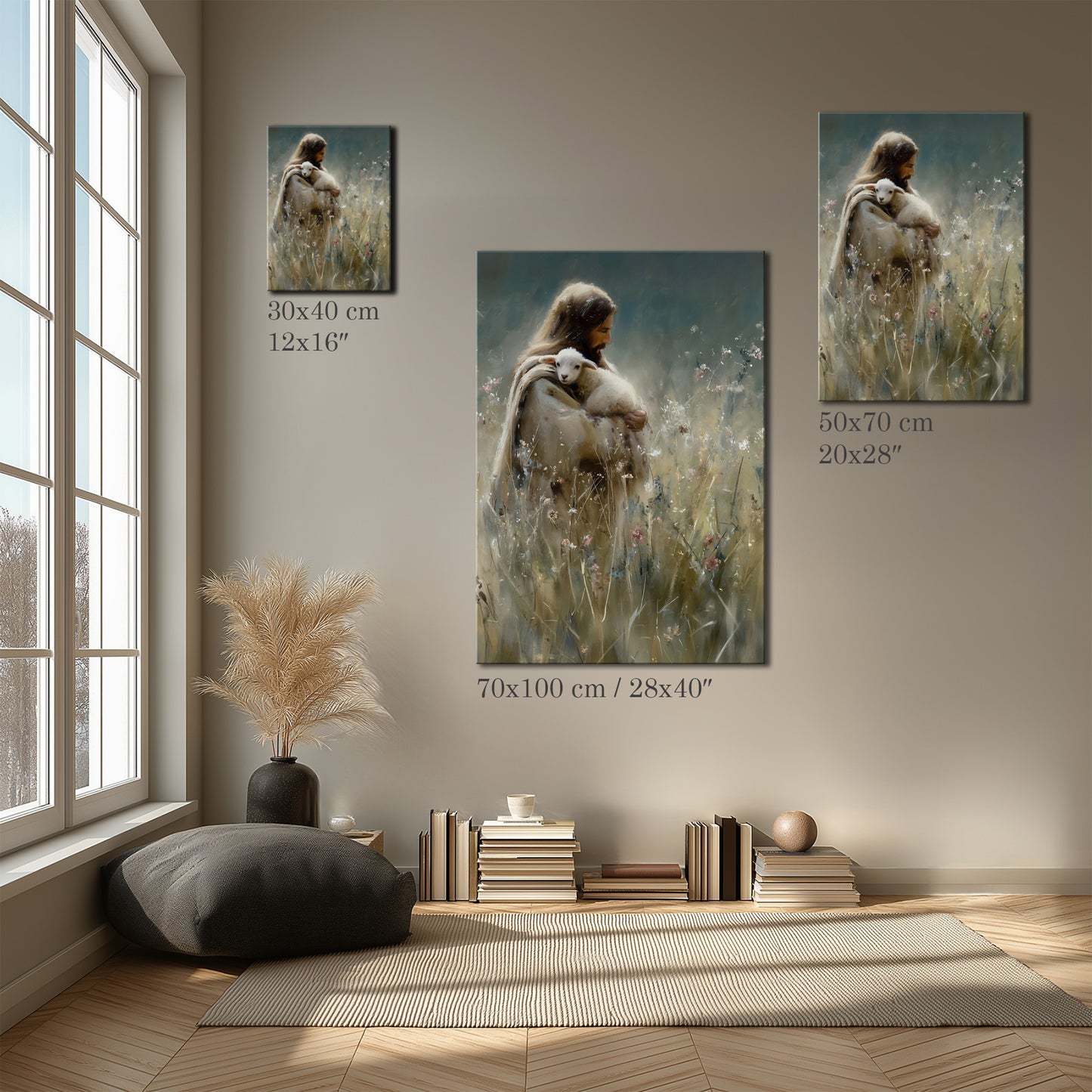 Jesus in Nature Painting Canvas Print