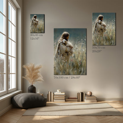 Jesus in Nature Painting Canvas Print