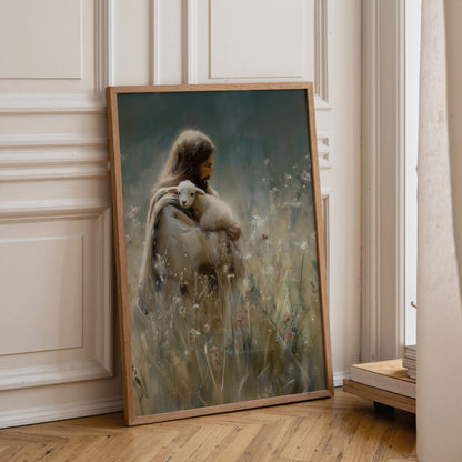 Jesus in Nature Painting Print