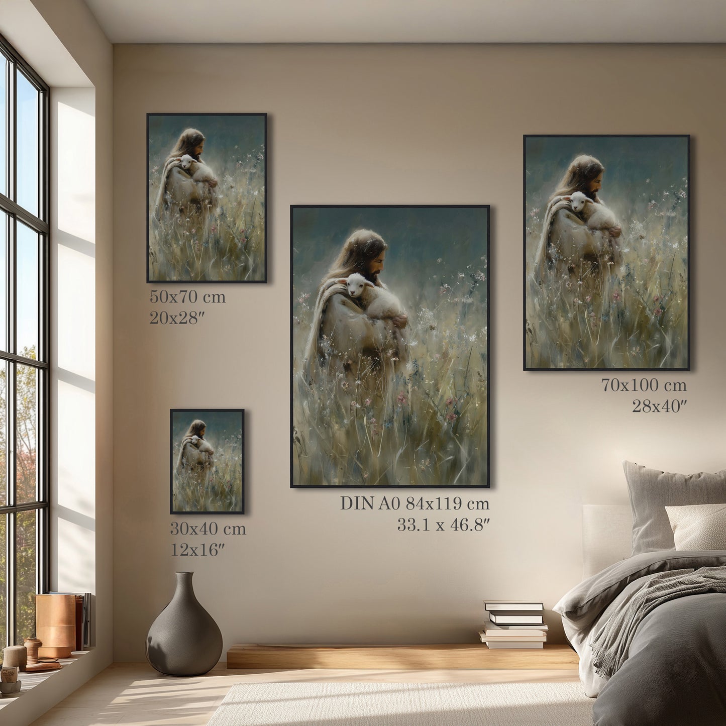Jesus in Nature Painting Print