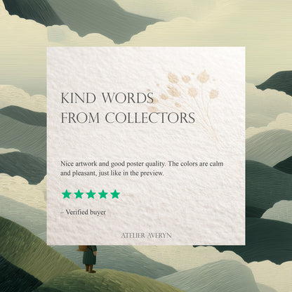 Minimal Japanese Mountain Landscape Print