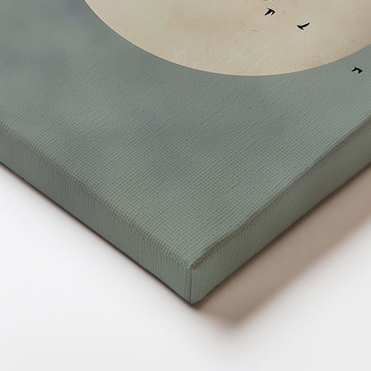 Calm Night Sky Painting Canvas Print