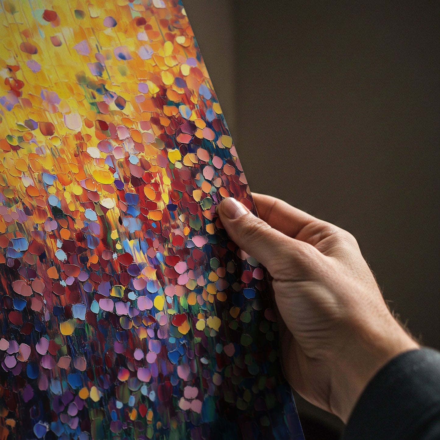 Golden Color Glow Painting Print