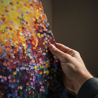 Golden Color Glow Painting Print