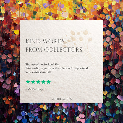 Golden Color Glow Painting Print