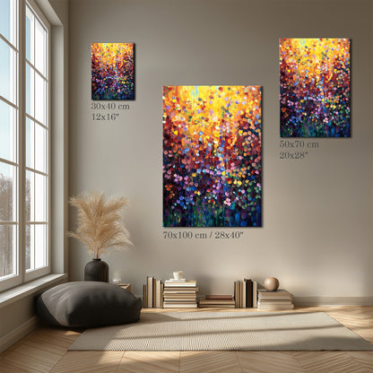 Golden Color Glow Painting Canvas Print