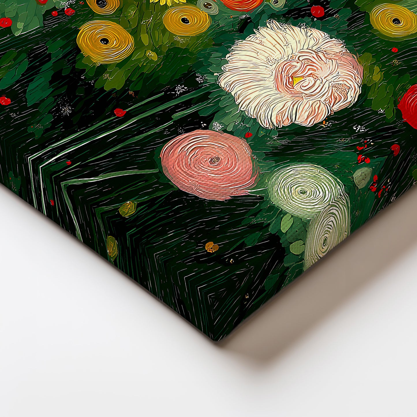 Colorful Flower Garden Painting Canvas Print