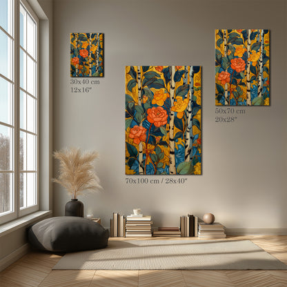 Vintage Floral Wall Art Canvas Print
