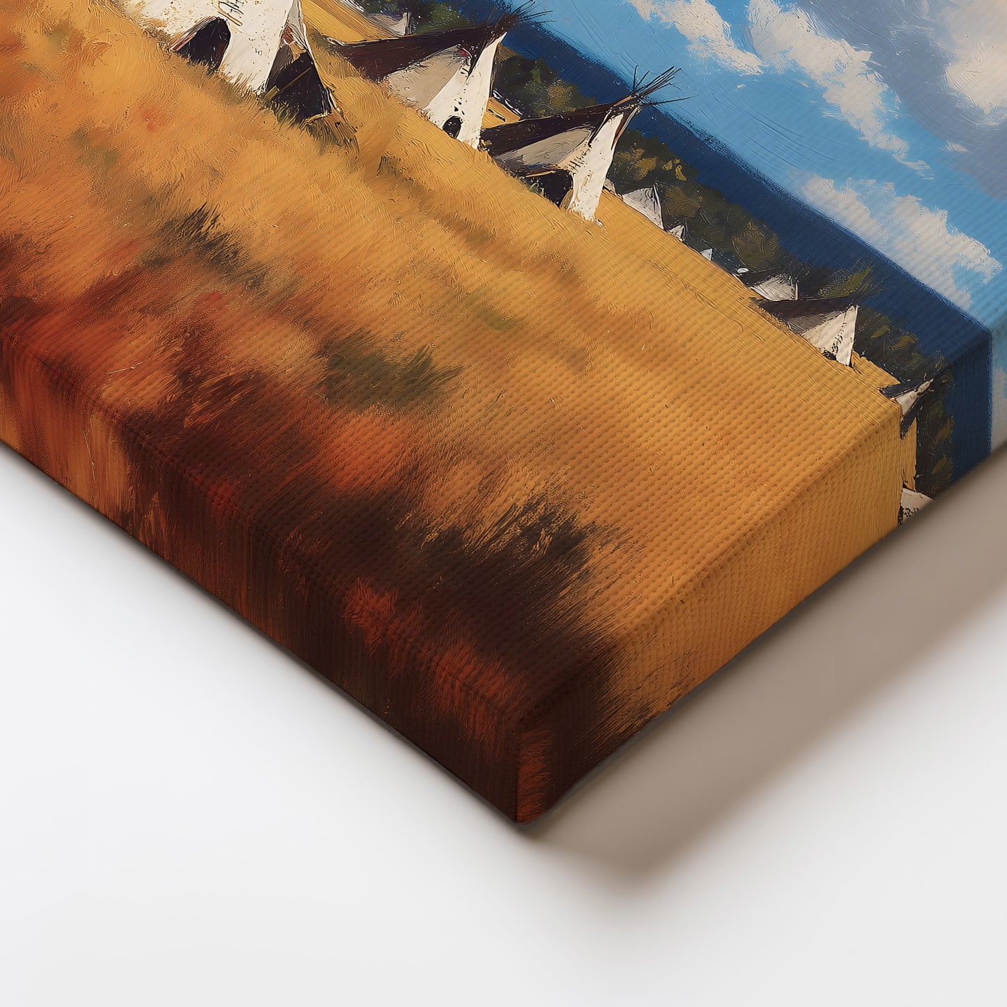 Modern Tipi Landscape Artwork Canvas Print