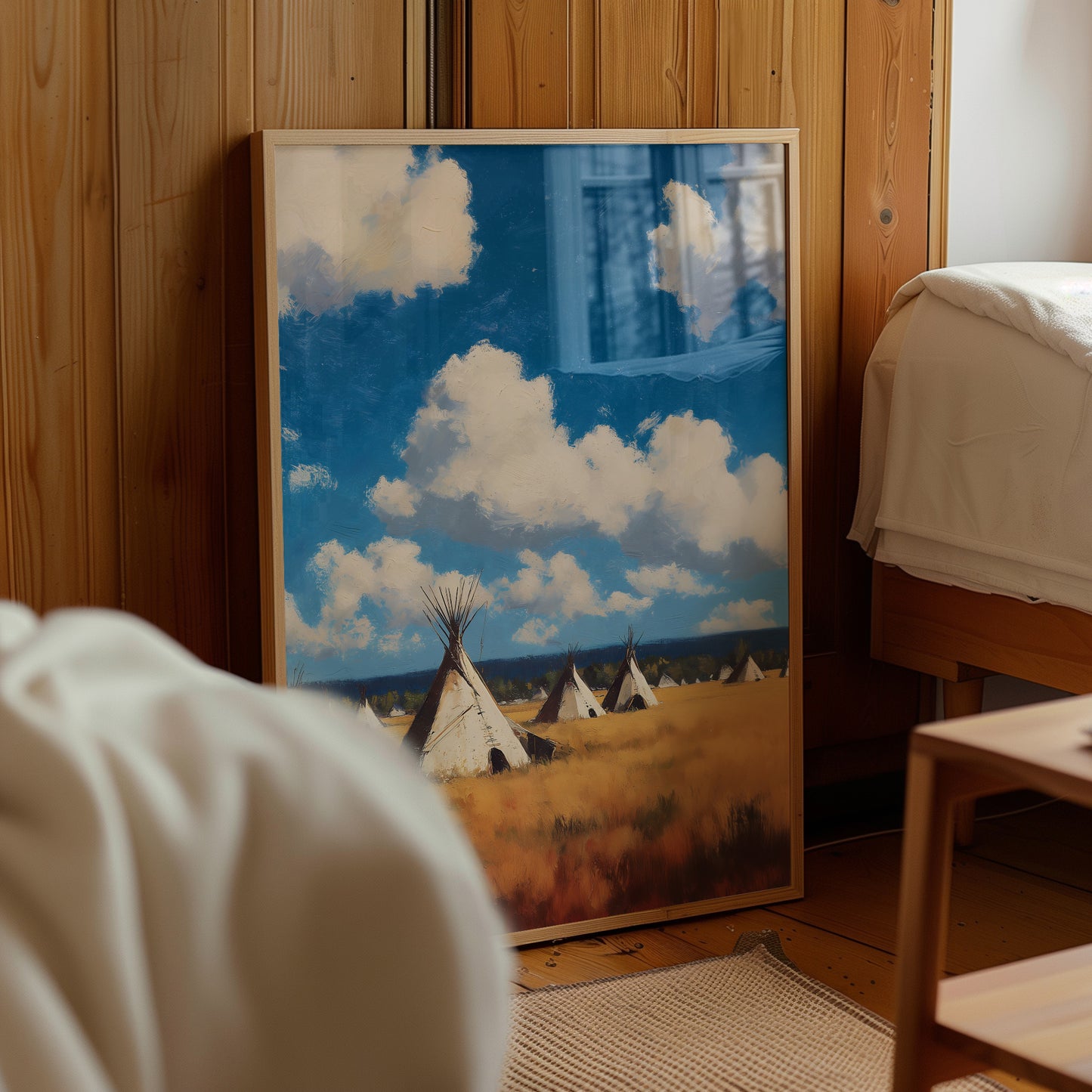 Modern Tipi Landscape Artwork Print