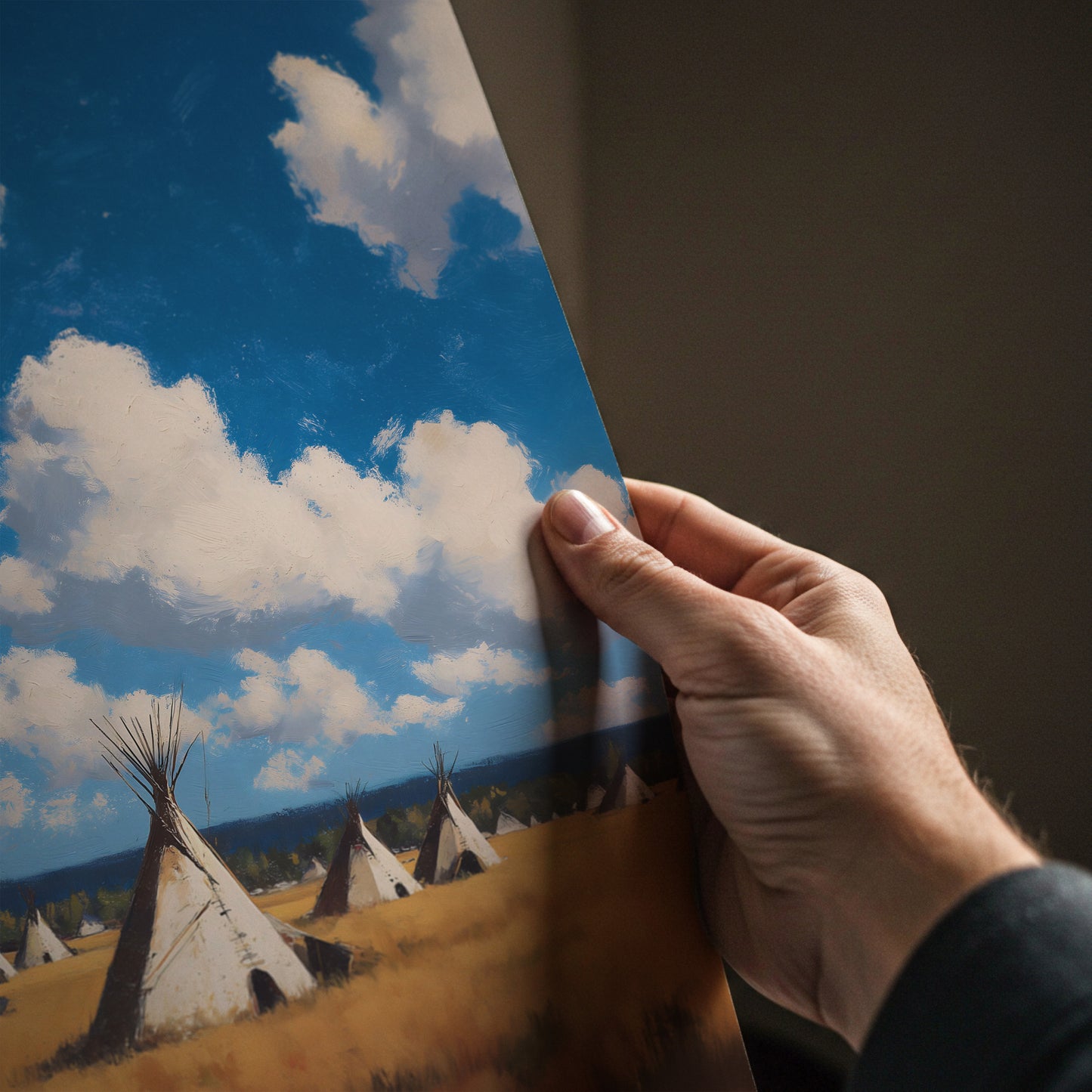 Modern Tipi Landscape Artwork Print