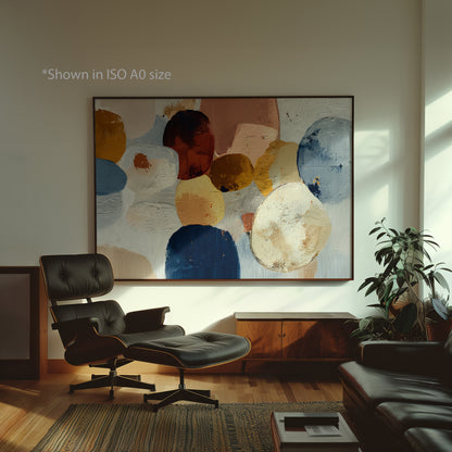 Abstract Circle Shapes Painting Print