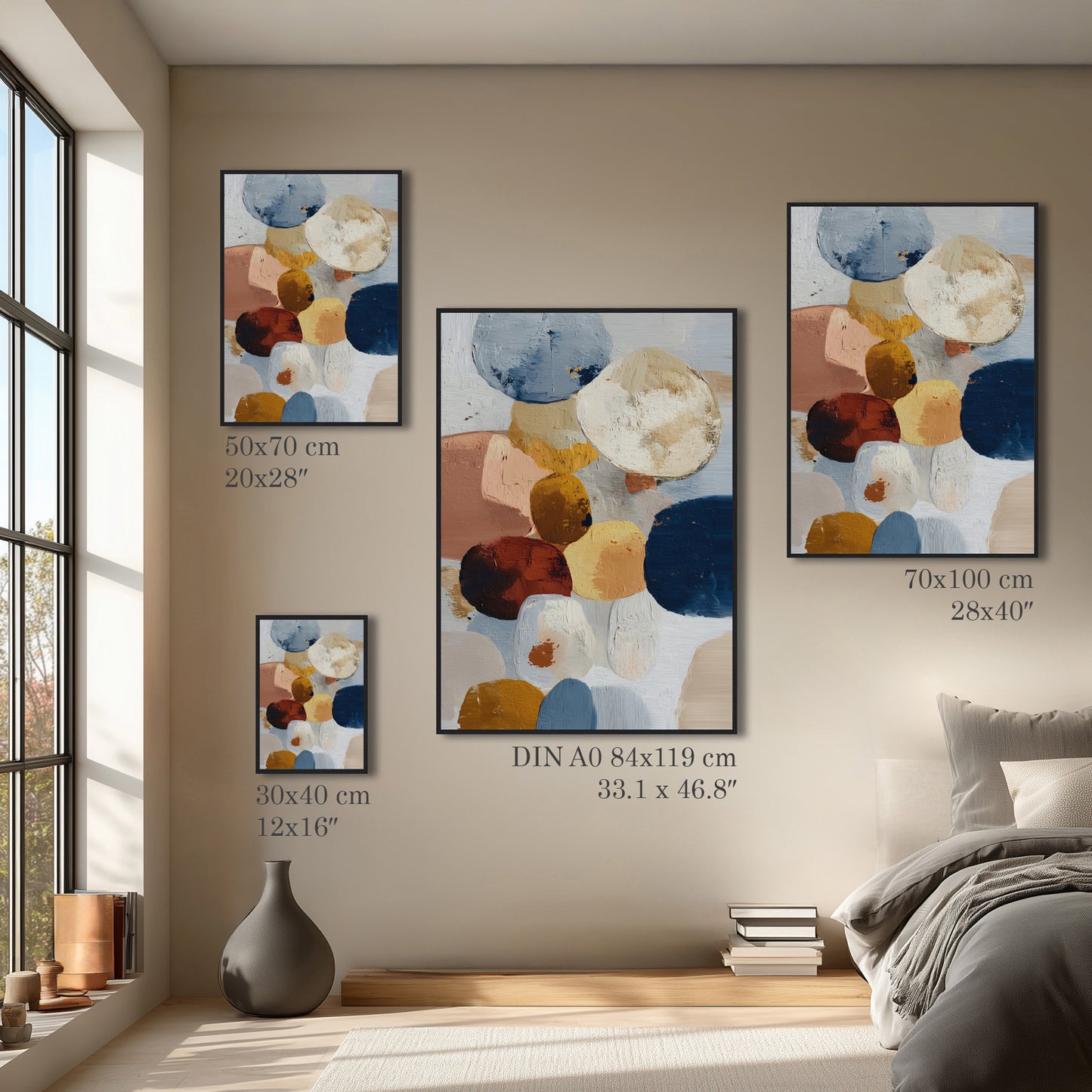 Abstract Circle Shapes Painting Print