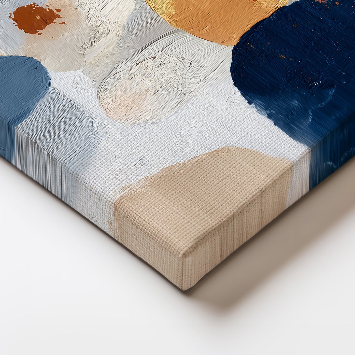 Abstract Circle Shapes Painting Canvas Print