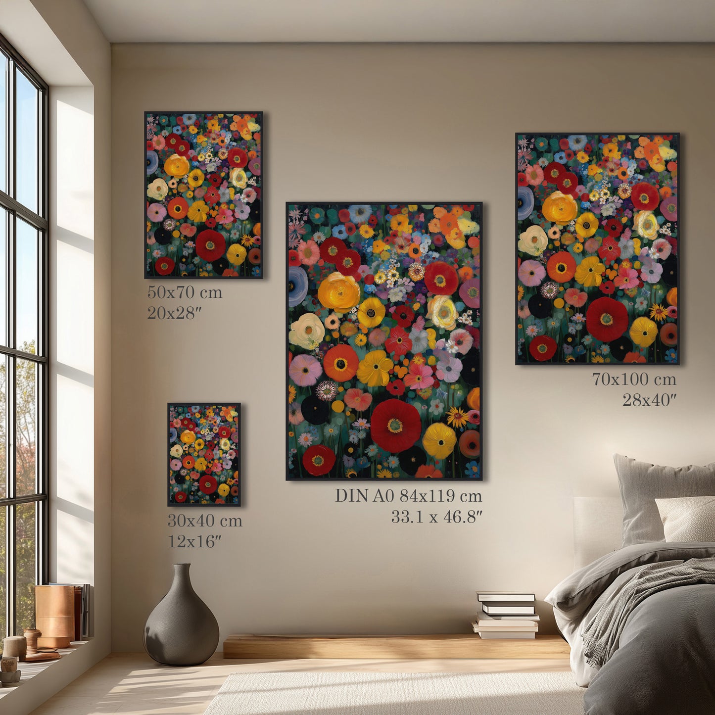 Colorful Flower Field Painting Print