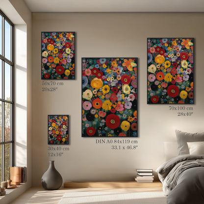 Colorful Flower Field Painting Print