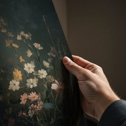 Dark Midnight Garden Oil Painting Print