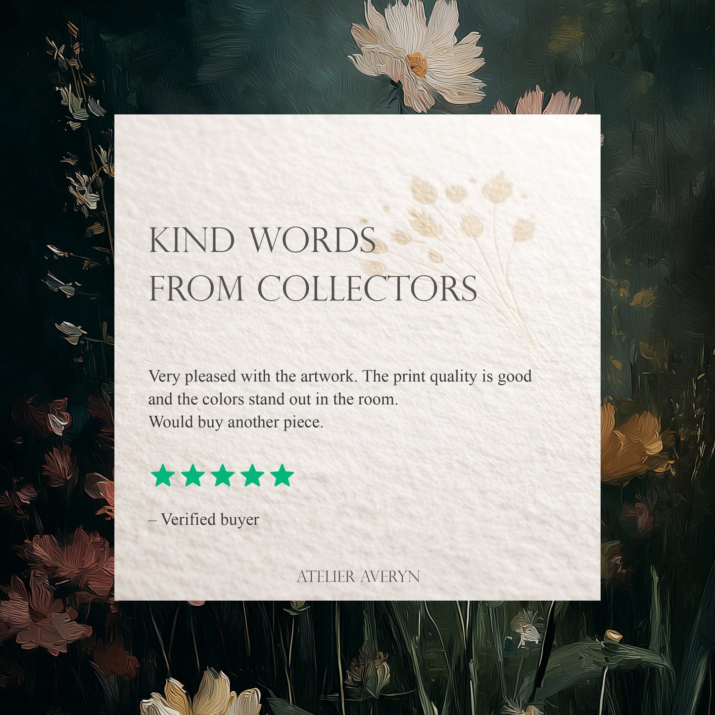 Dark Midnight Garden Oil Painting Print