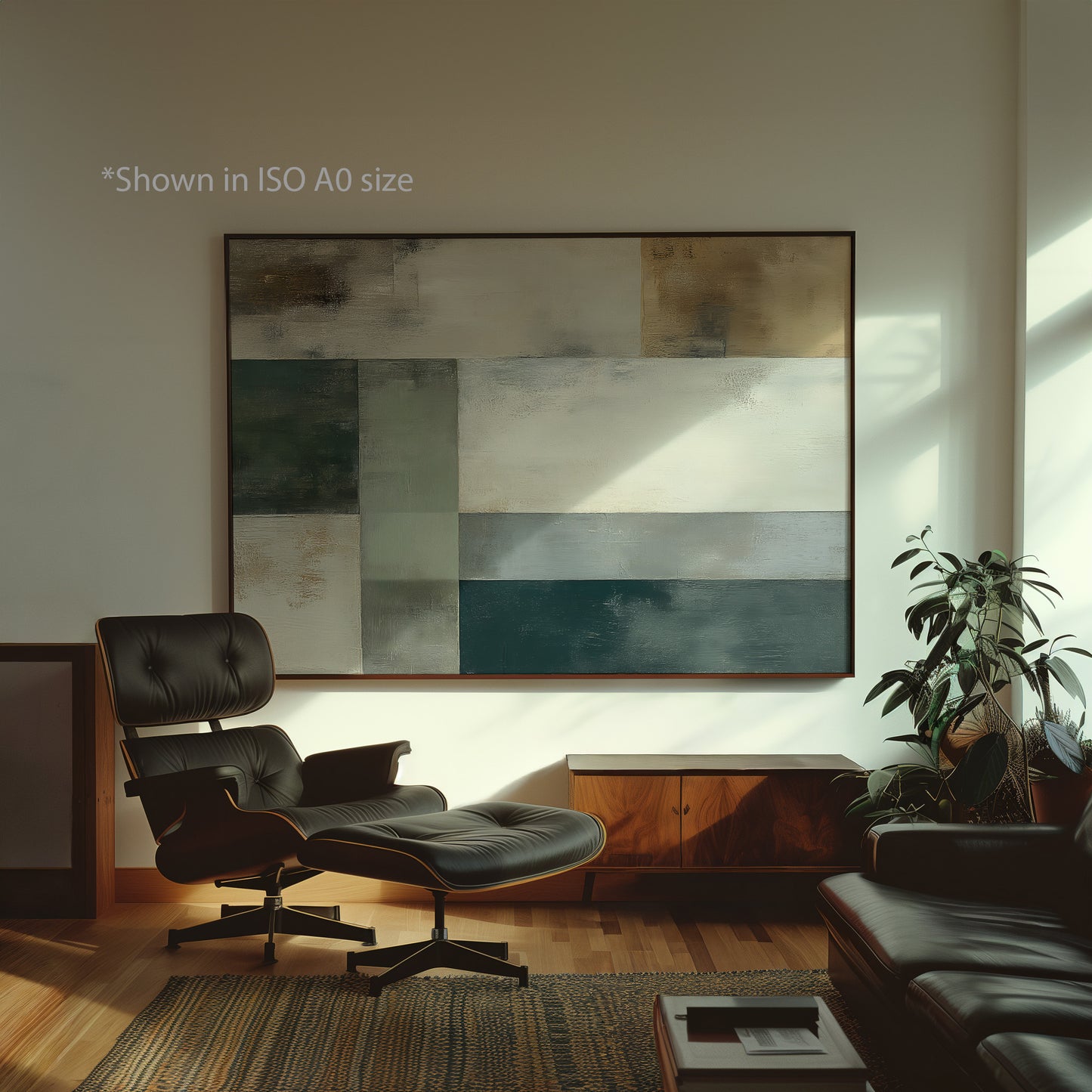 Abstract Sage and Green Painting Print