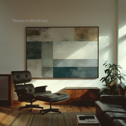 Abstract Sage and Green Painting Print