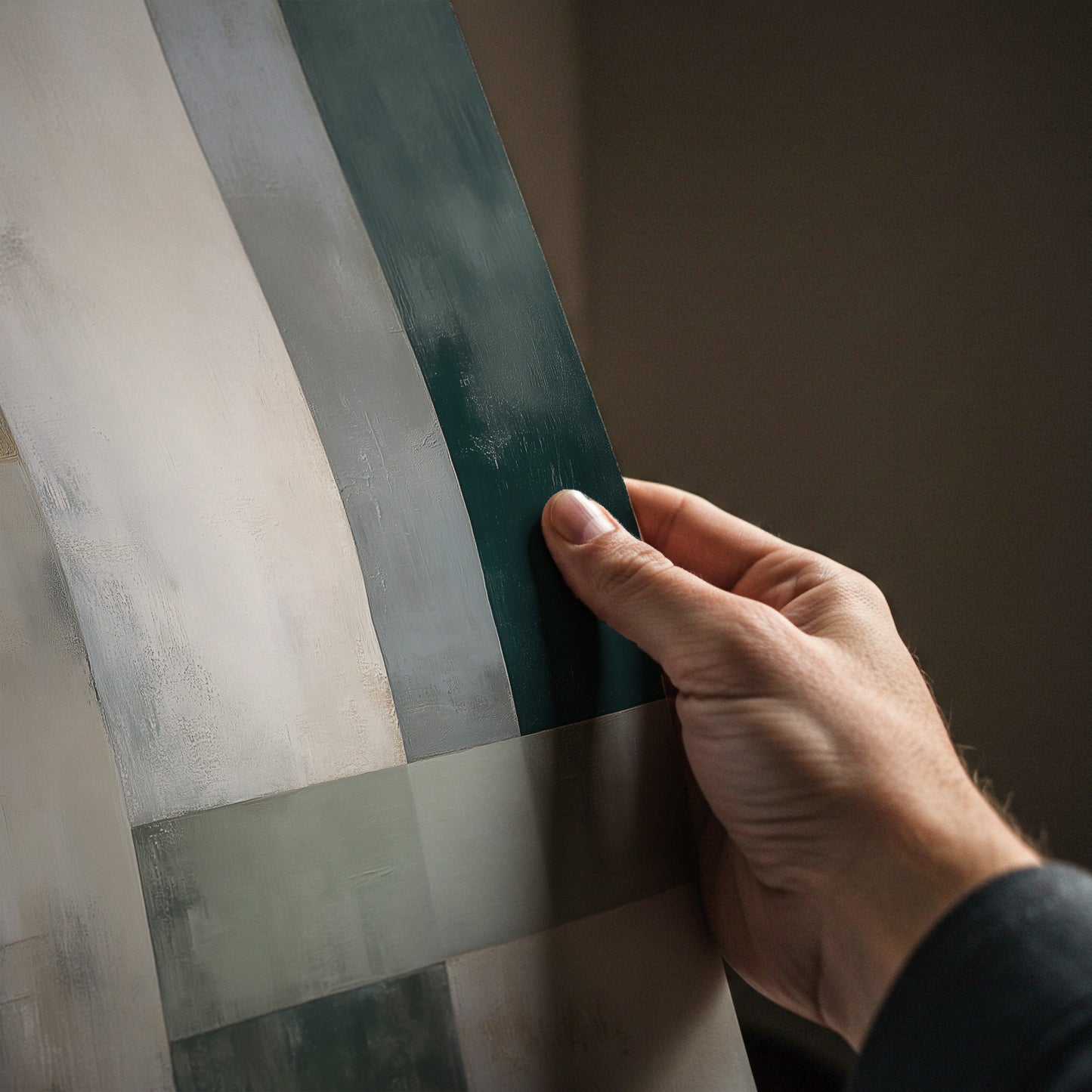 Abstract Sage and Green Painting Print