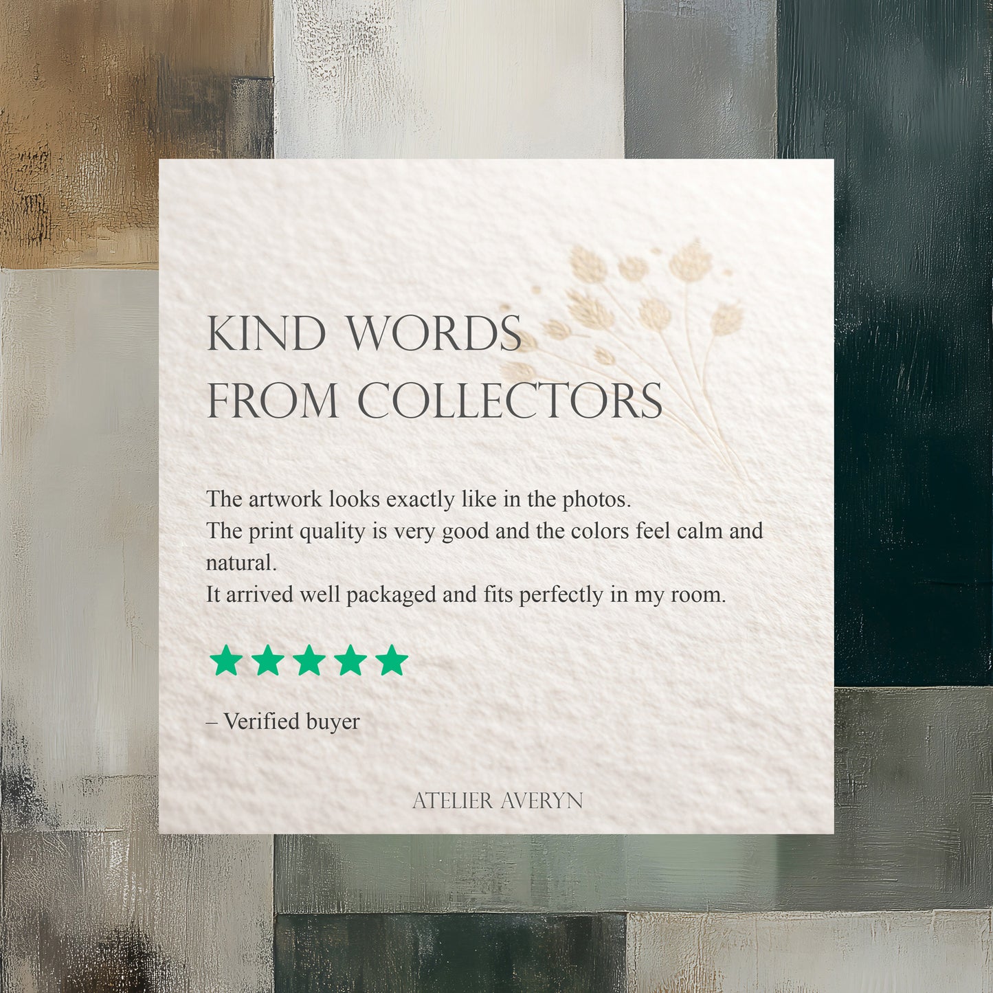 Abstract Sage and Green Painting Print