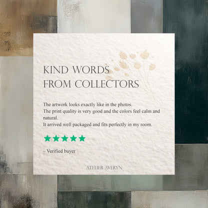 Abstract Sage and Green Painting Print