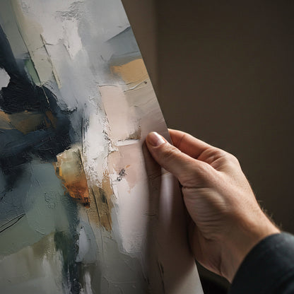 Abstract Neutral Oil Painting Print